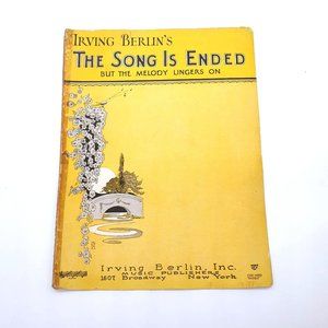 Vintage Sheet Music 1927 The Song Is Ended But The Melody Lingers On Piano